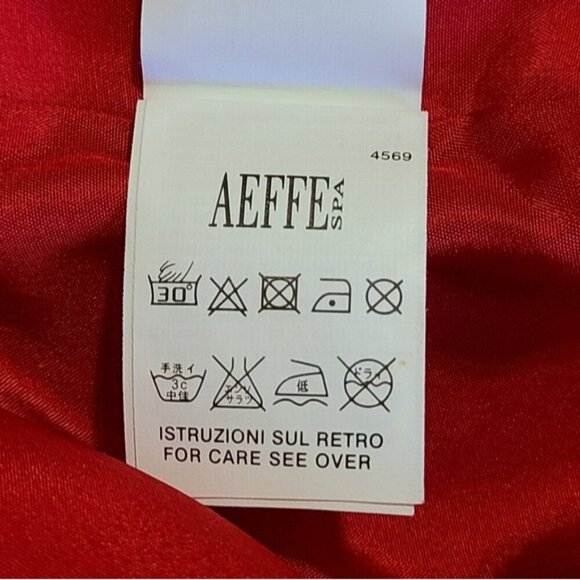 AEFFE SPA Red 100% Silk Pleated Bow Tie Cocktail Dress Women's Size 8 - Picture 15 of 16